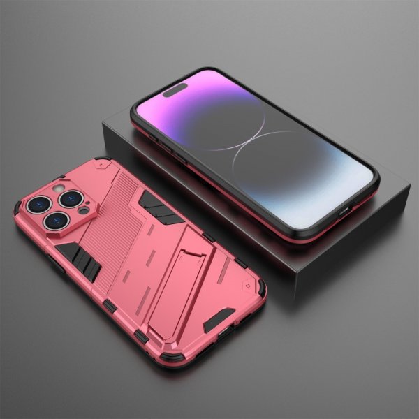 iPhone 15 Pro Deksel med Stativ Magenta