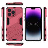iPhone 15 Pro Deksel med Stativ Magenta