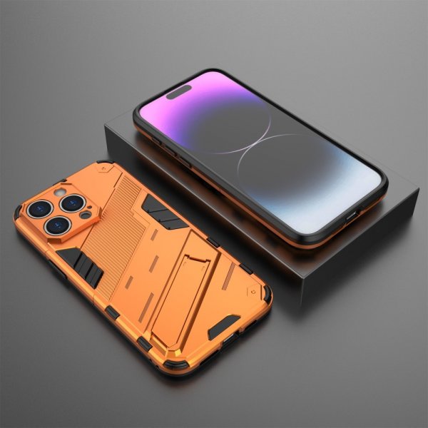 iPhone 15 Pro Deksel med Stativ Oransje