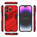 iPhone 15 Pro Deksel med Stativ Rød