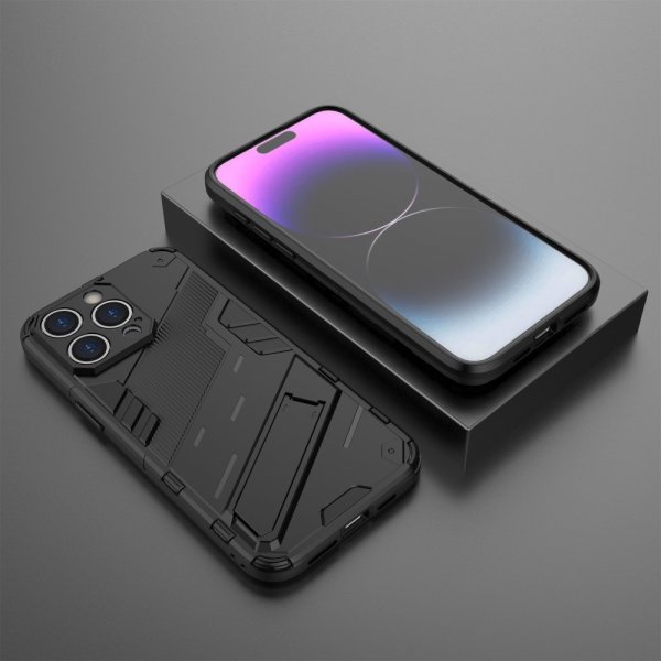 iPhone 15 Pro Deksel med Stativ Svart