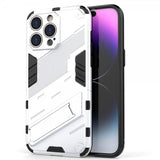 iPhone 15 Pro Deksel med Stativ Hvit