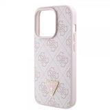 Guess iPhone 15 Pro Deksel Metal Logo Strass Crossbody Strap Rosa