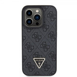 Guess iPhone 15 Pro Deksel Metal Logo Strass Crossbody Strap Svart