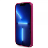 Guess iPhone 15 Pro Deksel Metal Logo Strass Metallic Rosa
