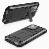 R-JUST iPhone 15 Pro Deksel Metall Støtsikker Svart