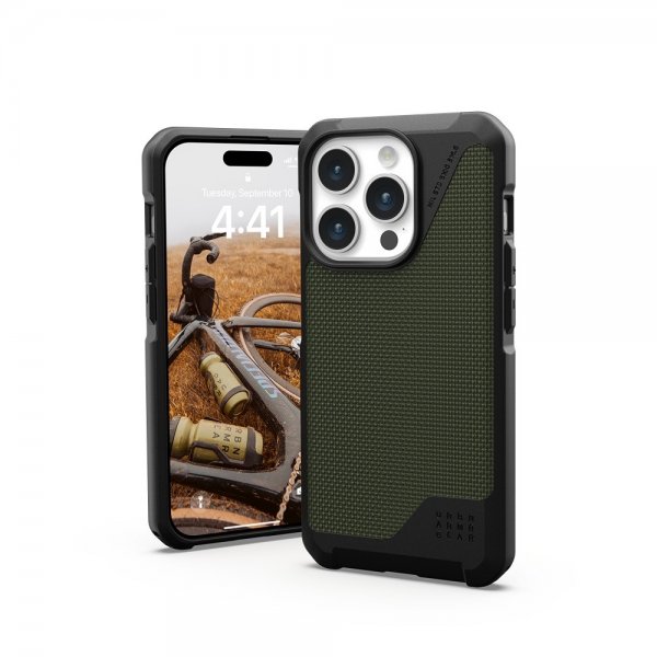 Urban Armor Gear (UAG) iPhone 15 Pro Deksel Metropolis LT MagSafe Kevlar Olive