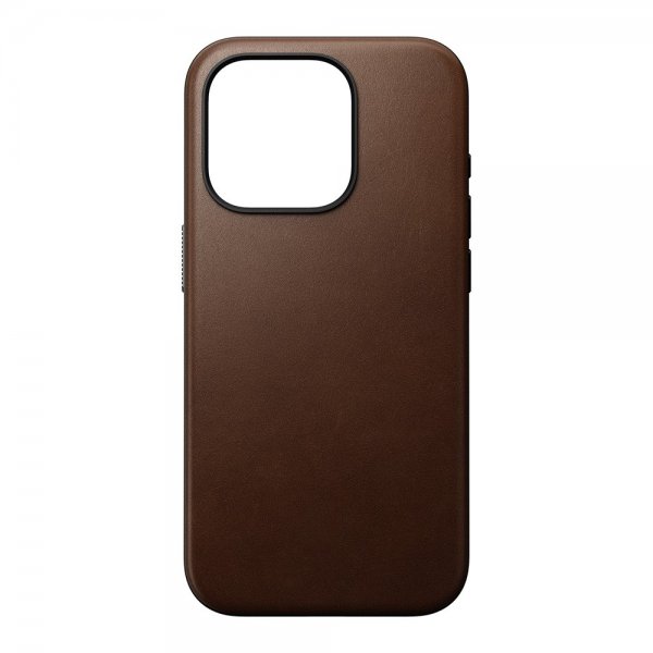 Nomad iPhone 15 Pro Deksel Modern Leather Case Brun