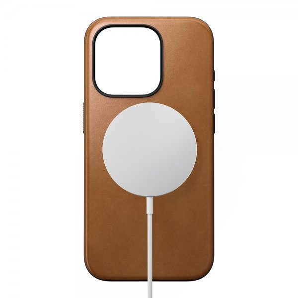 Nomad iPhone 15 Pro Deksel Modern Leather Case English Tan