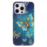 iPhone 15 Pro Deksel Motiv Glittersommerfugl