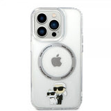 Karl Lagerfeld iPhone 15 Pro Deksel NFT Karl & Choupette Transparent