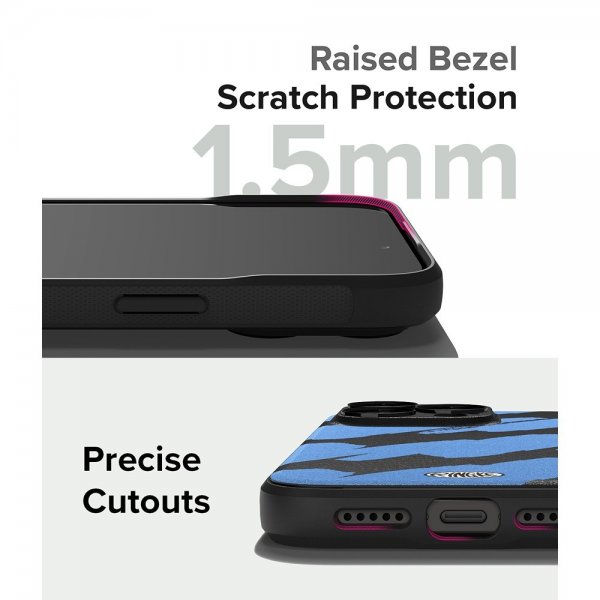 Ringke iPhone 15 Pro Deksel Onyx Design Blue Brush