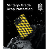 Ringke iPhone 15 Pro Deksel Onyx Design Checkerboard Yellow