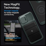 Spigen iPhone 15 Pro Deksel Optik Armor MagFit Abyss Green