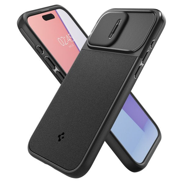 Spigen iPhone 15 Pro Deksel Optik Armor MagFit Svart