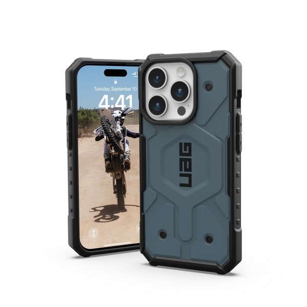 Urban Armor Gear (UAG) iPhone 15 Pro Deksel Pathfinder MagSafe Cloud Blue