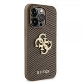 Guess iPhone 15 Pro Deksel Perforated Glitter Brun