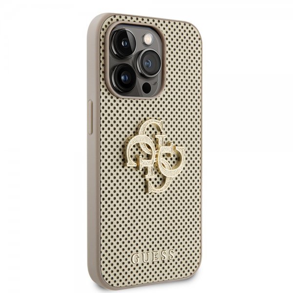 Guess iPhone 15 Pro Deksel Perforated Glitter Gull