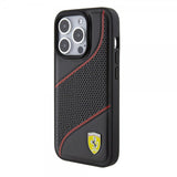 Ferrari iPhone 15 Pro Deksel Perforert Svart