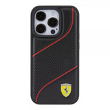 Ferrari iPhone 15 Pro Deksel Perforert Svart