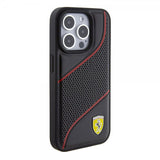 Ferrari iPhone 15 Pro Deksel Perforert Svart