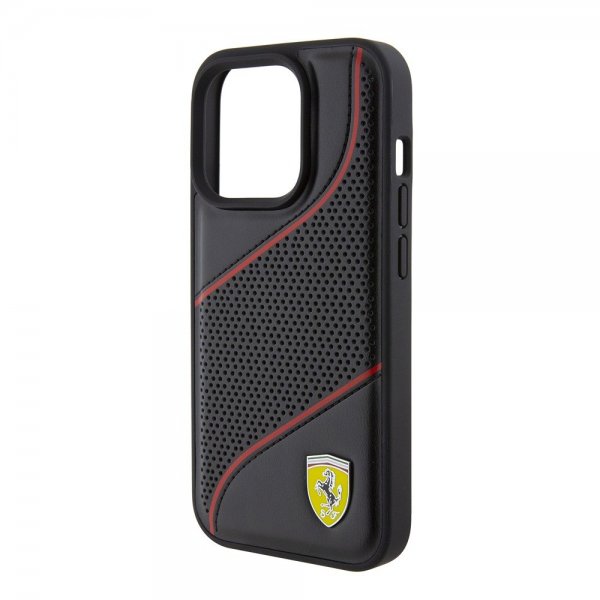 Ferrari iPhone 15 Pro Deksel Perforert Svart