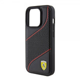 Ferrari iPhone 15 Pro Deksel Perforert Svart