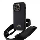 Lacoste iPhone 15 Pro Deksel Petit Pique Logo Strap Svart