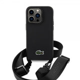 Lacoste iPhone 15 Pro Deksel Petit Pique Logo Strap Svart