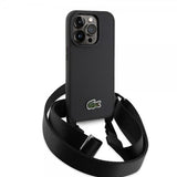 Lacoste iPhone 15 Pro Deksel Petit Pique Logo Strap Svart