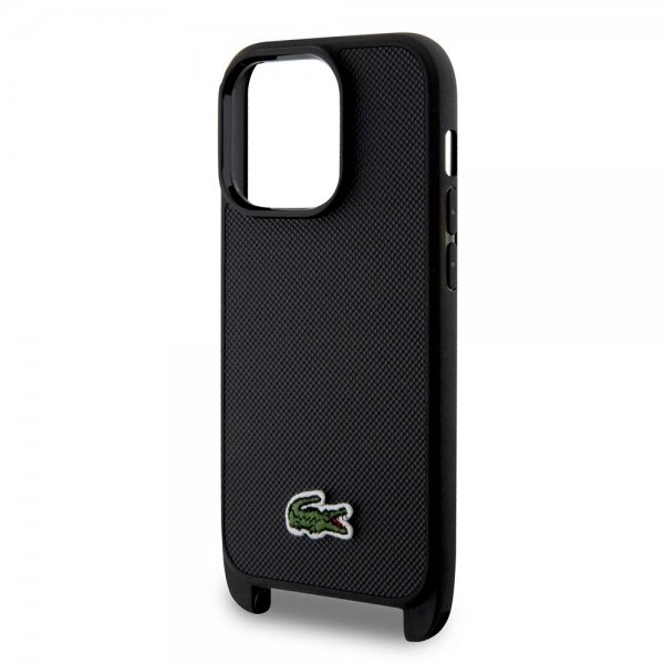 Lacoste iPhone 15 Pro Deksel Petit Pique Logo Strap Svart