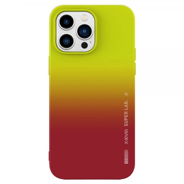X-Level iPhone 15 Pro Deksel Rainbow Series Rød