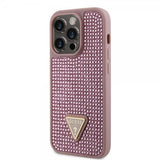 Guess iPhone 15 Pro Deksel Rhinestone Rosa