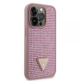 Guess iPhone 15 Pro Deksel Rhinestone Rosa