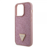Guess iPhone 15 Pro Deksel Rhinestone Rosa