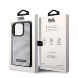 Karl Lagerfeld iPhone 15 Pro Deksel Rhinestone Sølv