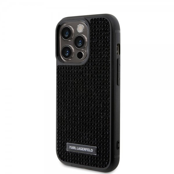 Karl Lagerfeld iPhone 15 Pro Deksel Rhinestone Svart