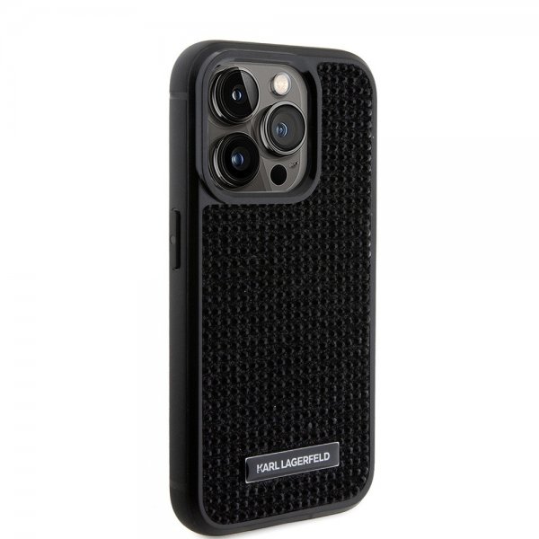 Karl Lagerfeld iPhone 15 Pro Deksel Rhinestone Svart