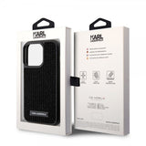 Karl Lagerfeld iPhone 15 Pro Deksel Rhinestone Svart
