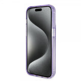Guess iPhone 15 Pro Max Deksel Ring Stand Glitter MagSafe Lilla