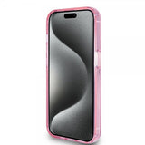 Guess iPhone 15 Pro Deksel Ring Stand Glitter MagSafe Rosa