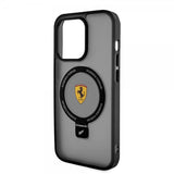 Ferrari iPhone 15 Pro Deksel Ring Stand MagSafe Svart