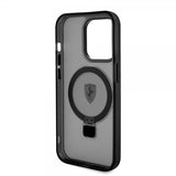 Ferrari iPhone 15 Pro Deksel Ring Stand MagSafe Svart