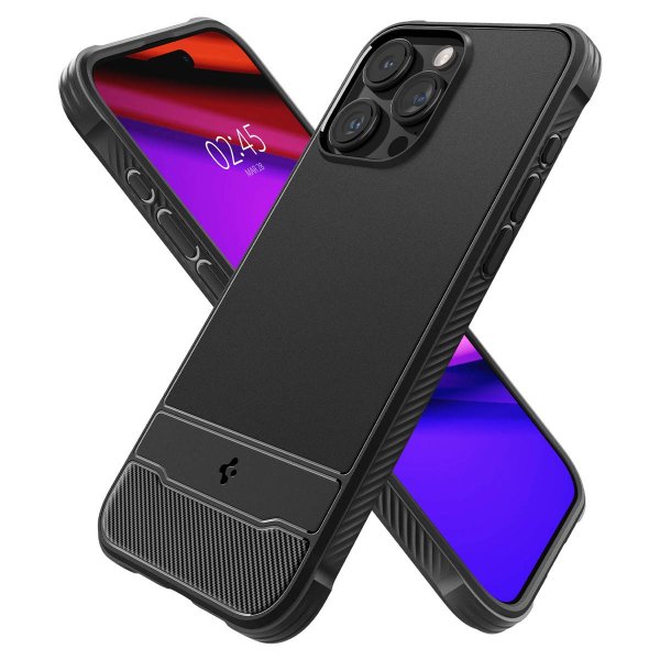 Spigen iPhone 15 Pro Deksel Rugged Armor MagFit Matte Black