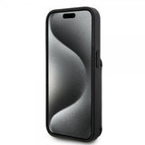 Karl Lagerfeld iPhone 15 Pro Deksel Saffiano Card Slots & Stand Svart