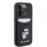 Karl Lagerfeld iPhone 15 Pro Deksel Saffiano Double Cardslot Svart