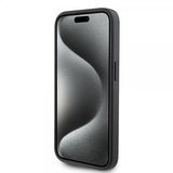 Karl Lagerfeld iPhone 15 Pro Deksel Saffiano Double Cardslot Svart