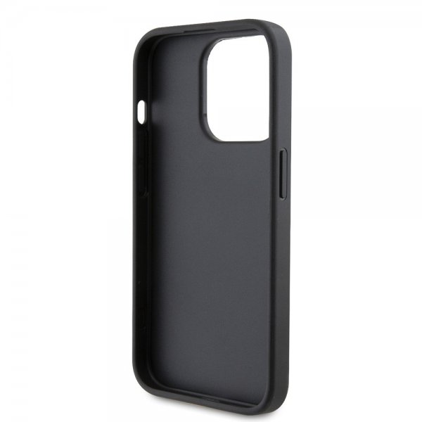 Karl Lagerfeld iPhone 15 Pro Deksel Saffiano Double Cardslot Svart