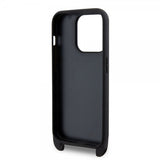 Karl Lagerfeld iPhone 15 Pro Deksel Saffiano Karl & Choupette Crossbody Svart
