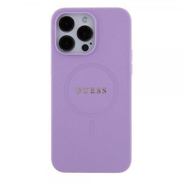 Guess iPhone 15 Pro Deksel Saffiano MagSafe Lilla